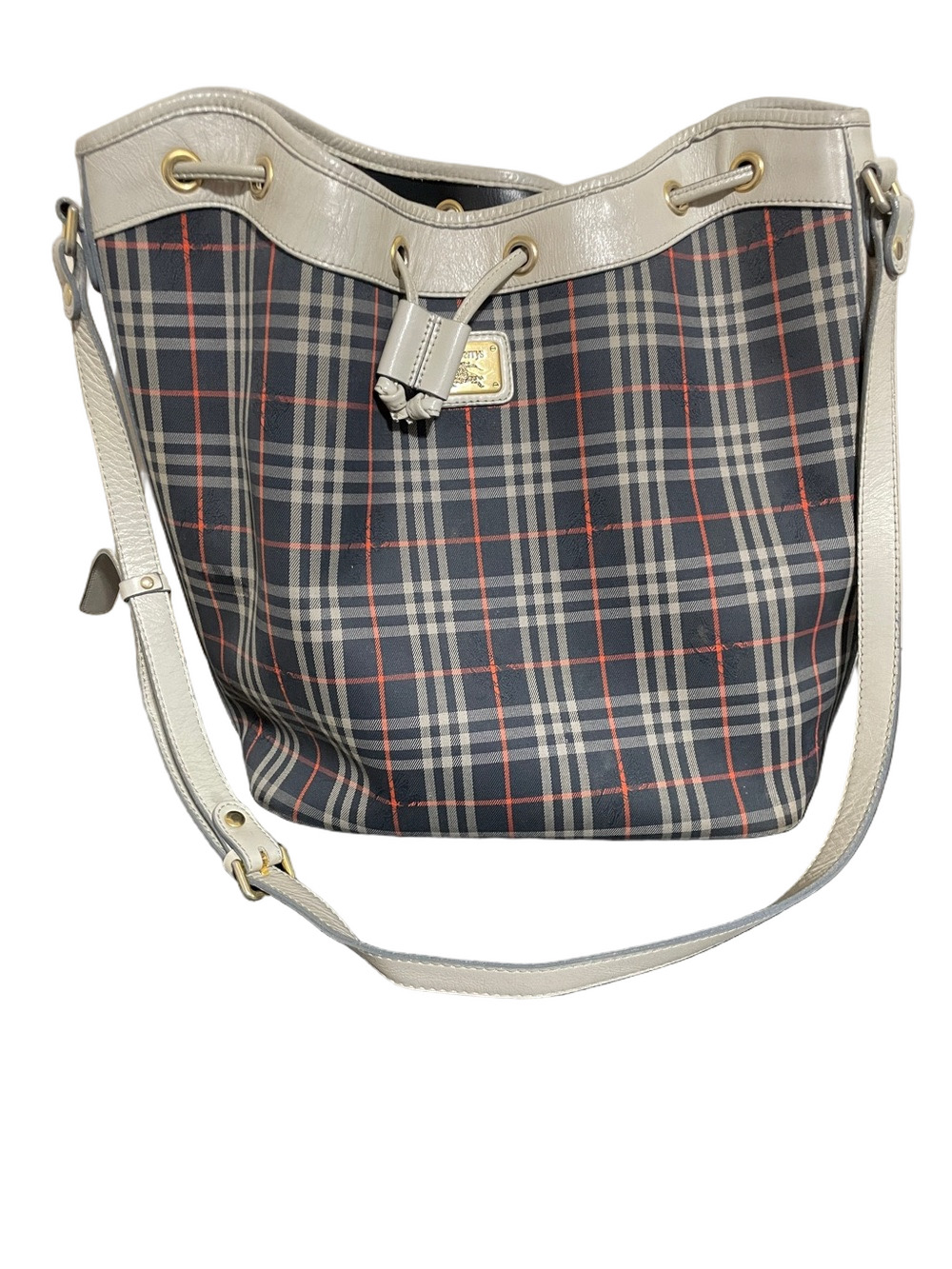 Vintage Burberry’s Plaid Bucket Bag *Selling as is